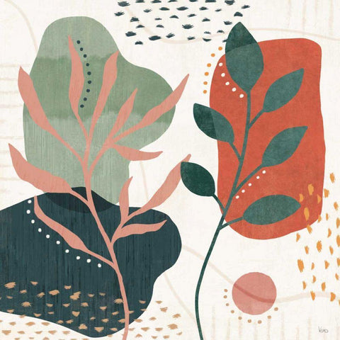 Abstract Blossom V White Modern Wood Framed Art Print by Charron, Veronique