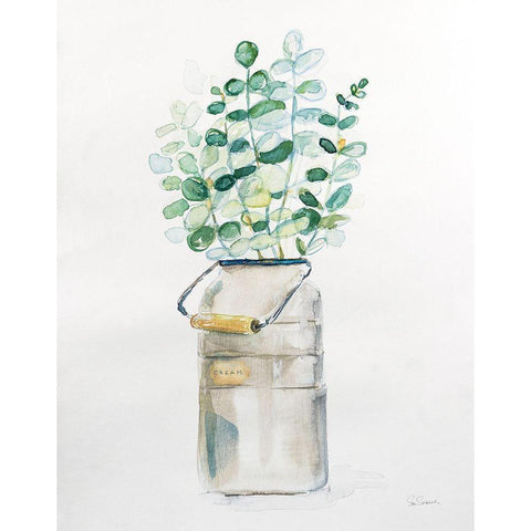 Market Eucalyptus Gold Ornate Wood Framed Art Print with Double Matting by Schlabach, Sue