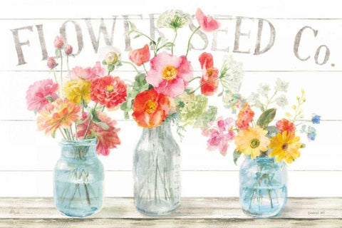 Homegrown Summer I White Modern Wood Framed Art Print with Double Matting by Nai, Danhui