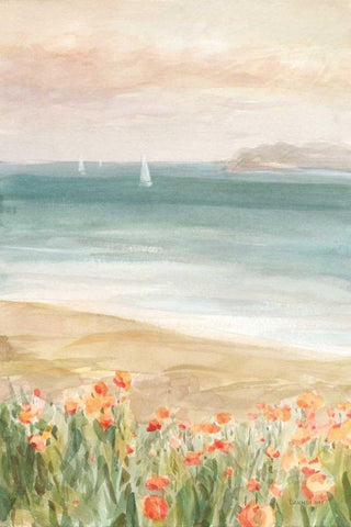 Around the Point II White Modern Wood Framed Art Print with Double Matting by Nai, Danhui