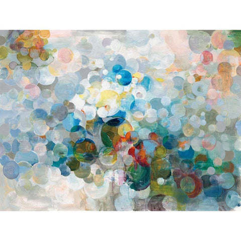 In the Loop White Modern Wood Framed Art Print by Nai, Danhui