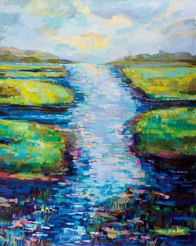 Summer Solstice Black Ornate Wood Framed Art Print with Double Matting by Vertentes, Jeanette