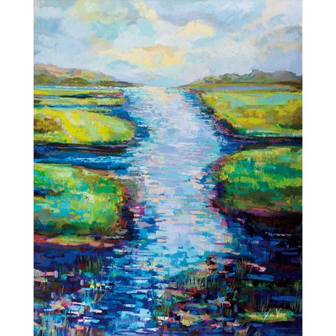 Summer Solstice Gold Ornate Wood Framed Art Print with Double Matting by Vertentes, Jeanette