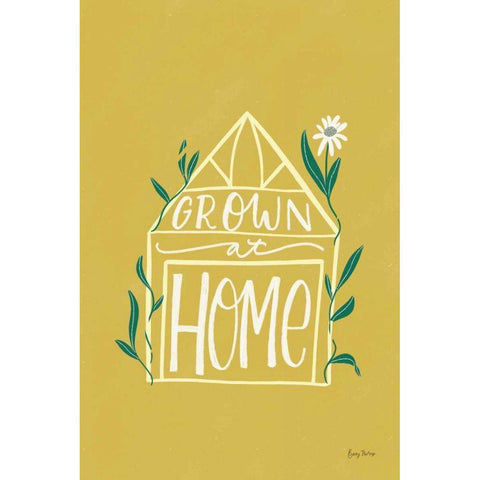 Home Grown I White Modern Wood Framed Art Print by Thorns, Becky