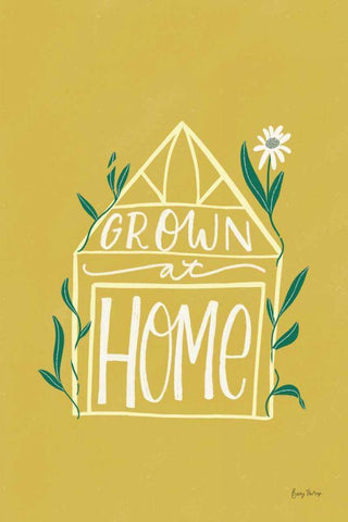 Home Grown I Black Ornate Wood Framed Art Print with Double Matting by Thorns, Becky