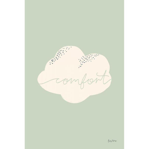 Peaceful IV White Modern Wood Framed Art Print by Thorns, Becky