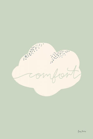 Peaceful IV White Modern Wood Framed Art Print with Double Matting by Thorns, Becky