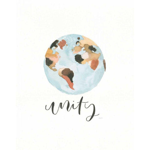 Unity Black Modern Wood Framed Art Print by Jackson, Jenaya