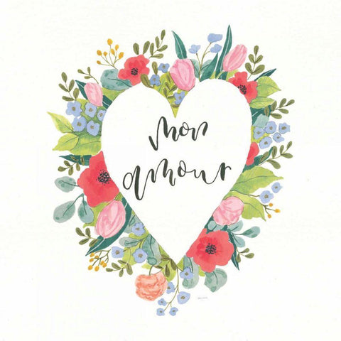 Love Notes III White Modern Wood Framed Art Print by Jackson, Jenaya