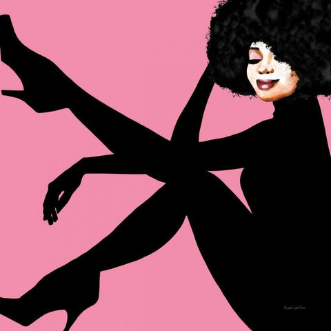 She is Everything II White Modern Wood Framed Art Print with Double Matting by Charro, Mercedes Lopez