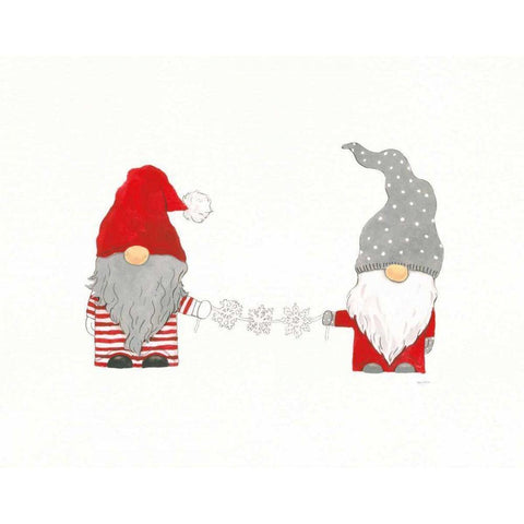 Winter Gnomes I Black Modern Wood Framed Art Print by Jackson, Jenaya