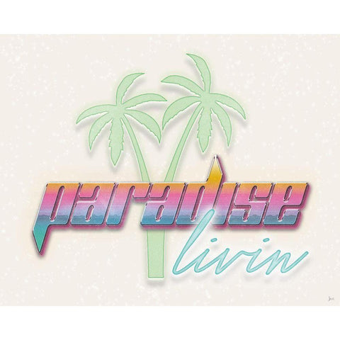 Paradise Livin I White Modern Wood Framed Art Print by Aiken, Jess