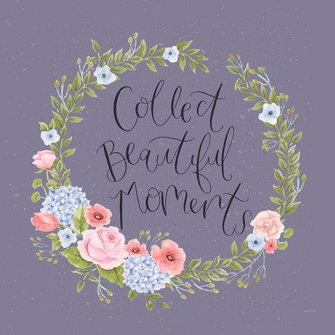 Cottage Nostalgia III Lilac Black Modern Wood Framed Art Print with Double Matting by Jackson, Jenaya