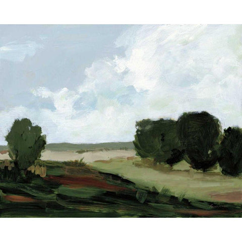 Green Grove Gold Ornate Wood Framed Art Print with Double Matting by Munger, Pamela