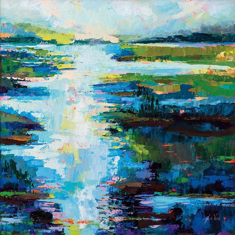 Luminescence White Modern Wood Framed Art Print with Double Matting by Vertentes, Jeanette