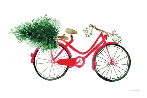 Christmas Delivery I White Modern Wood Framed Art Print with Double Matting by Charro, Mercedes Lopez