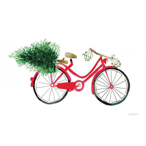 Christmas Delivery I Gold Ornate Wood Framed Art Print with Double Matting by Charro, Mercedes Lopez