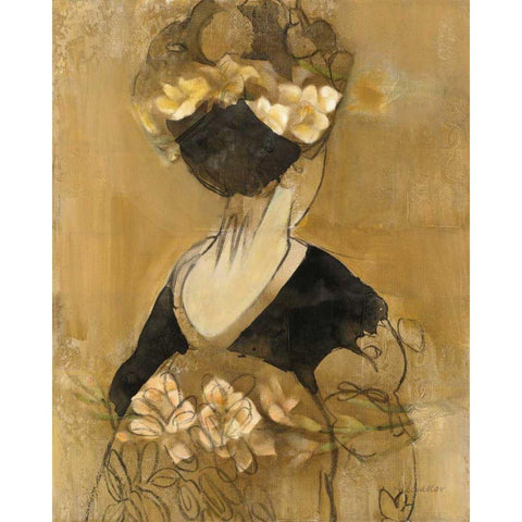 Women of the World V Gold Ornate Wood Framed Art Print with Double Matting by Hristova, Albena