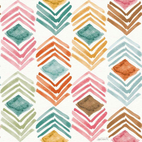 Girlfriends Pattern III White Modern Wood Framed Art Print by Tavoletti, Anne