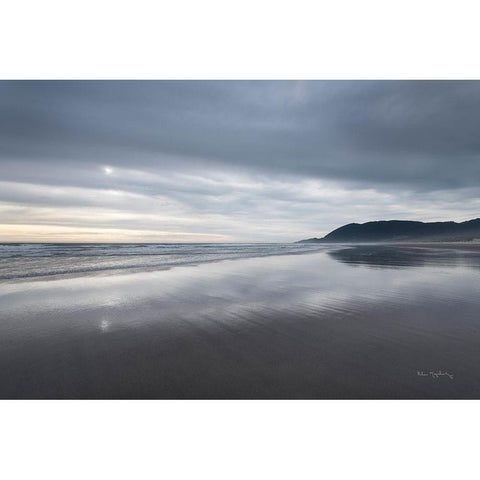 Nehalem Beach Oregon Black Modern Wood Framed Art Print by Majchrowicz, Alan