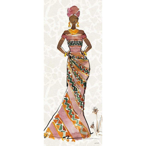 African Flair X No Vase Black Modern Wood Framed Art Print with Double Matting by Tavoletti, Anne