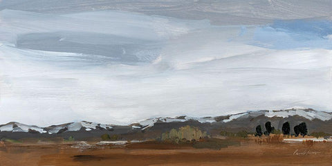 Alamosa Late March White Modern Wood Framed Art Print with Double Matting by Munger, Pamela