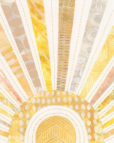 Boho Sunshine I White Modern Wood Framed Art Print with Double Matting by Prahl, Courtney