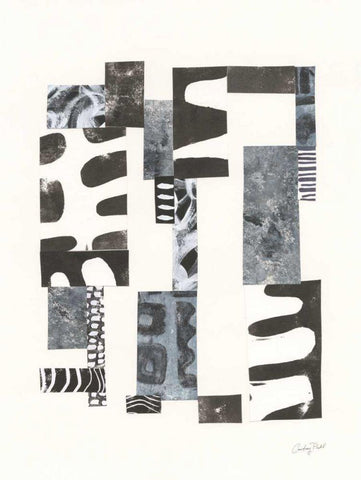 Overlap II White Modern Wood Framed Art Print with Double Matting by Prahl, Courtney