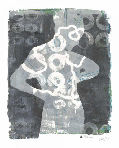 Contemplate I White Modern Wood Framed Art Print with Double Matting by Prahl, Courtney