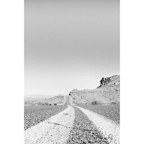 Into the Desert Black Modern Wood Framed Art Print with Double Matting by Larson, Nathan