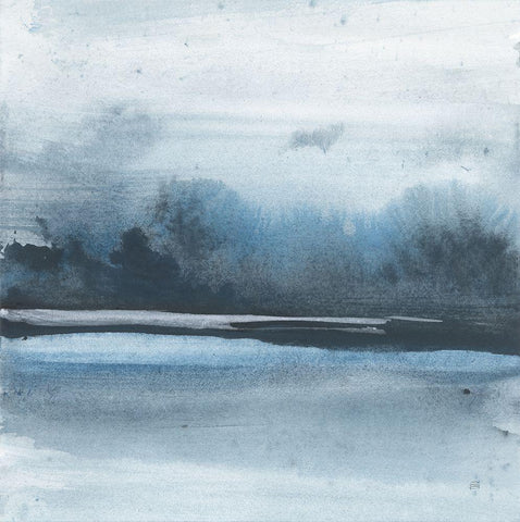 Before Dark I White Modern Wood Framed Art Print with Double Matting by Paschke, Chris