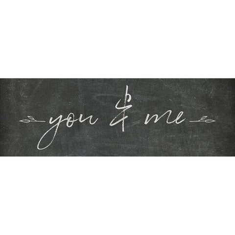 You and Me Black Modern Wood Framed Art Print with Double Matting by Adams, Sarah