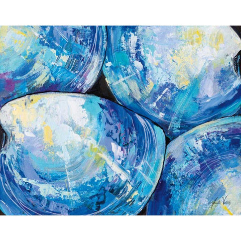 Contemporary Shells Gold Ornate Wood Framed Art Print with Double Matting by Vertentes, Jeanette