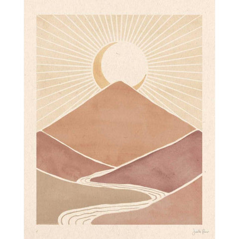 Mid Century Landscape II Black Modern Wood Framed Art Print by Penner, Janelle