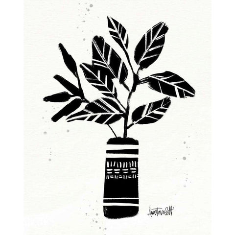 Botanical Sketches VI Black Modern Wood Framed Art Print with Double Matting by Tavoletti, Anne