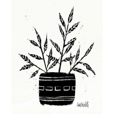 Botanical Sketches IX Black Modern Wood Framed Art Print with Double Matting by Tavoletti, Anne