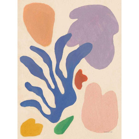 Honoring Matisse Warm Black Modern Wood Framed Art Print with Double Matting by Nai, Danhui