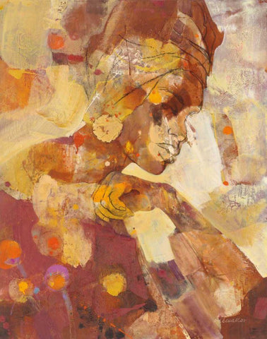 Celebrate Beauty I White Modern Wood Framed Art Print with Double Matting by Hristova, Albena