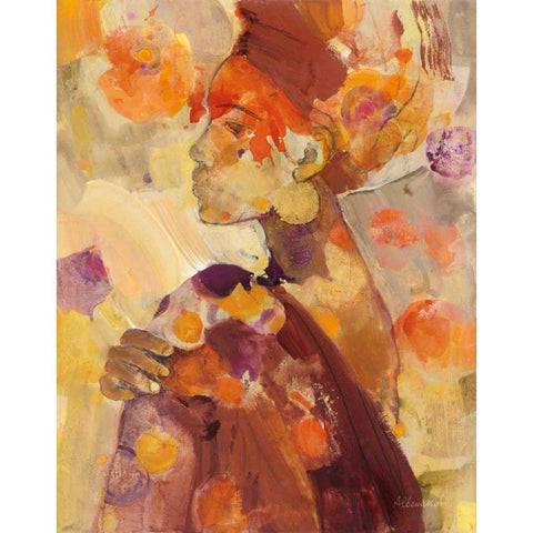 Celebrate Beauty II Gold Ornate Wood Framed Art Print with Double Matting by Hristova, Albena