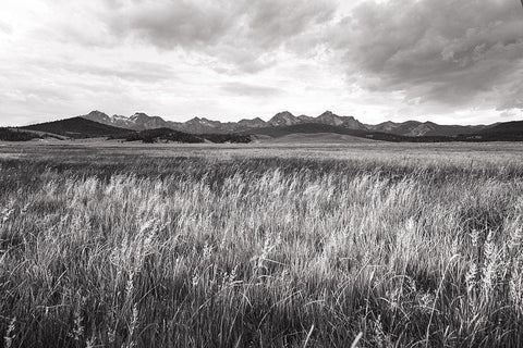 Sawtooth Mountains Idaho II BW White Modern Wood Framed Art Print with Double Matting by Majchrowicz, Alan