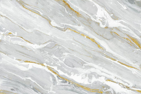 Going with the Flow Neutral White Modern Wood Framed Art Print with Double Matting by Hristova, Albena