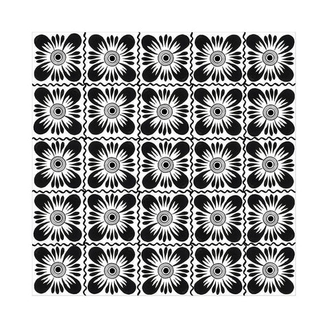 Talavera VII Black Ornate Wood Framed Art Print with Double Matting by Green, Nancy