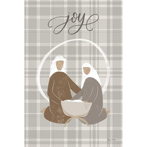 Nativity II Joy Gold Ornate Wood Framed Art Print with Double Matting by Thorns, Becky
