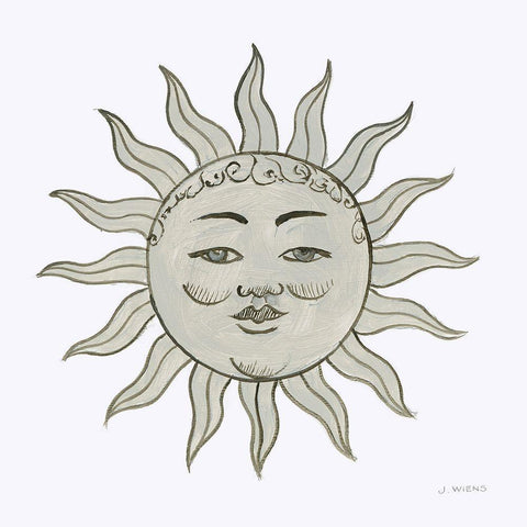 Sun Black Modern Wood Framed Art Print by Wiens, James
