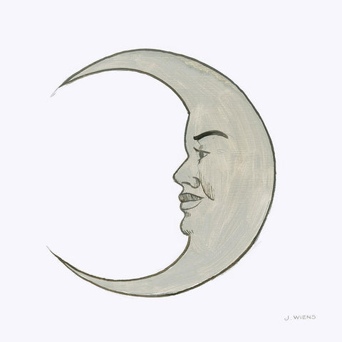 Moon Black Modern Wood Framed Art Print by Wiens, James