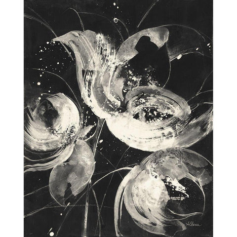 Bold II Dark Vertical Gold Ornate Wood Framed Art Print with Double Matting by Hristova, Albena