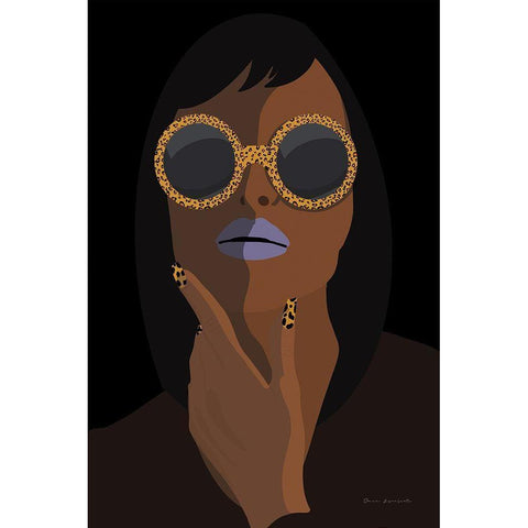 Accessorize II Peri Lips Gold Ornate Wood Framed Art Print with Double Matting by Escalante, Omar