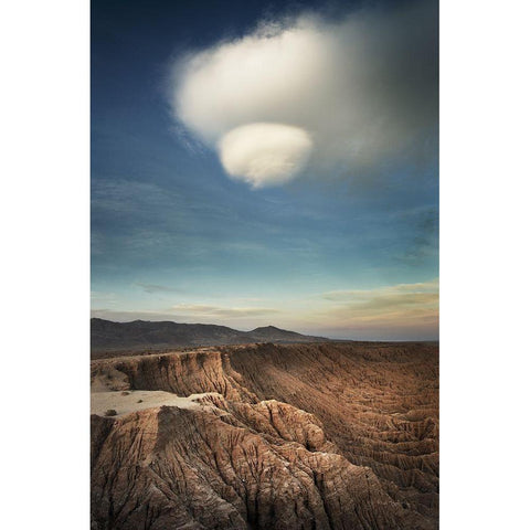 Borrego Clouds Black Modern Wood Framed Art Print with Double Matting by Majchrowicz, Alan