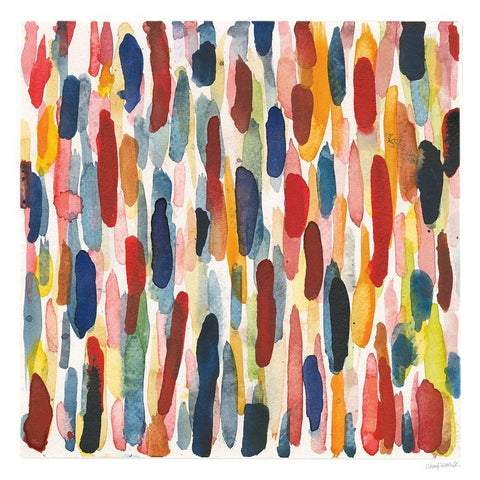 Colorful Patterns IX Black Ornate Wood Framed Art Print with Double Matting by Warrick, Cheryl