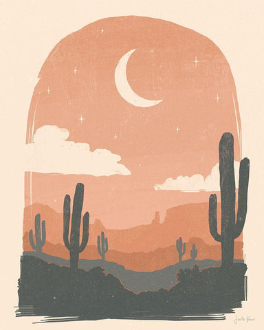 Desert II Black Ornate Wood Framed Art Print with Double Matting by Penner, Janelle